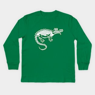 Crocodile curl ornament Kids Long Sleeve T-Shirt